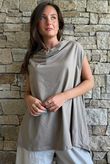 Oscar Drape Trapeze Tank Mocha